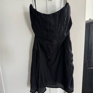 WhiteFox Elegant Black Strapless Dress